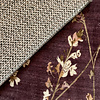 Rond wasbaar vloerkleed - Misty Floral Bruin - thumbnail 4