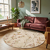 Rond wasbaar vloerkleed - Misty Floral Creme - thumbnail
