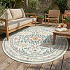 Rond vintage buitenkleed - Luana Groen - thumbnail