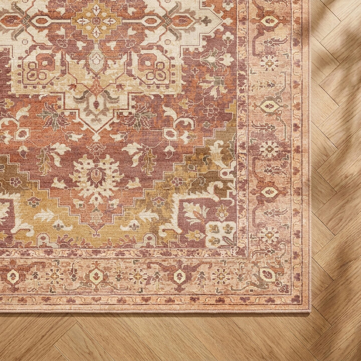 Vintage vloerkleed - Sage Medallion Terracotta