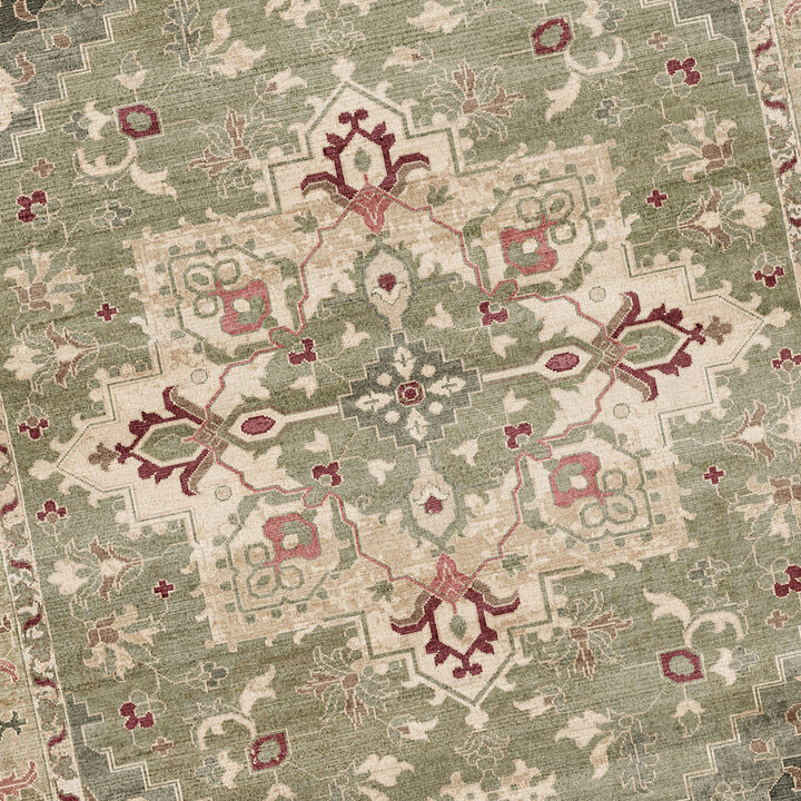 Vintage vloerkleed - Sage Medallion Groen