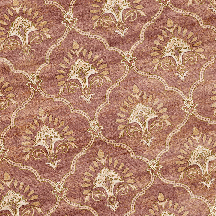 Vintage vloerkleed - Sage Grid Terracotta