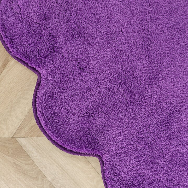 Rond wasbaar vloerkleed - Puck Paars