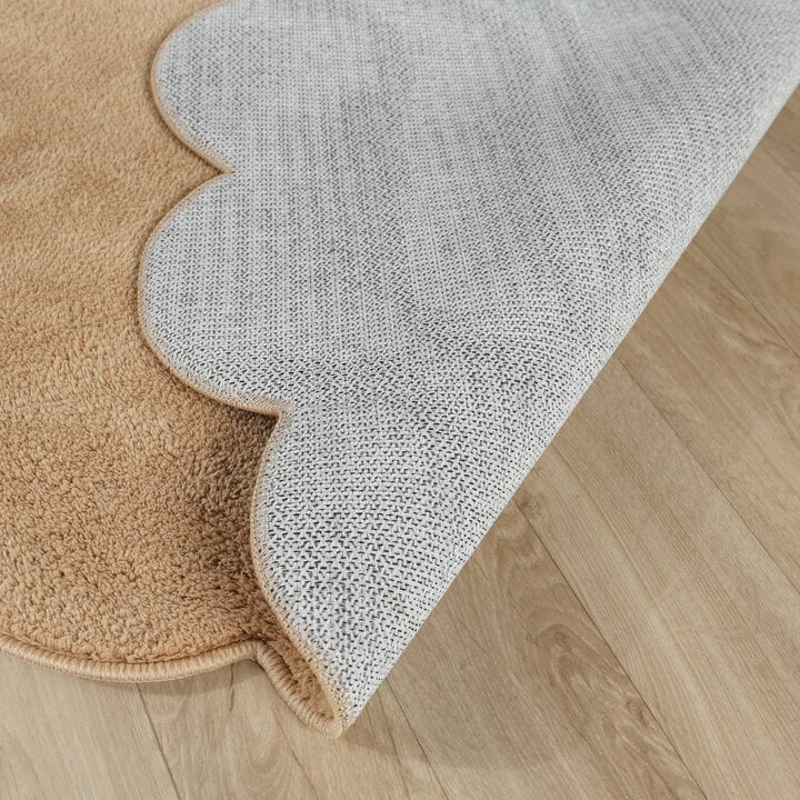 Rond wasbaar vloerkleed - Puck Bruin