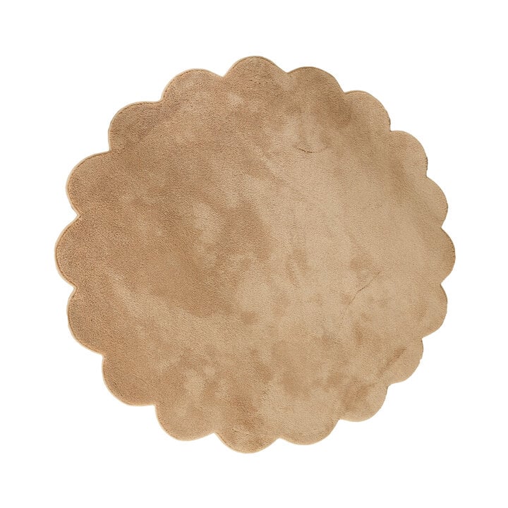 Rond wasbaar vloerkleed - Puck Bruin