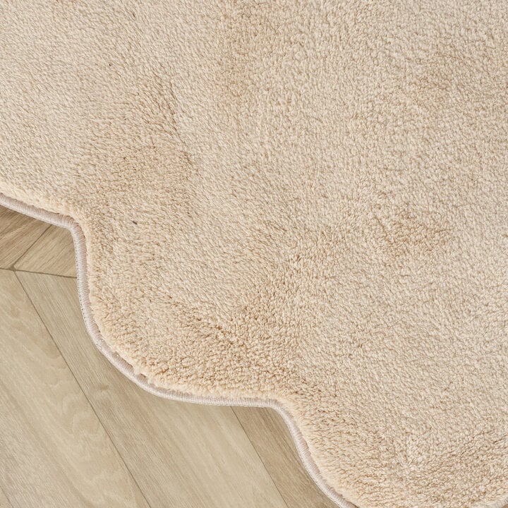 Rond wasbaar vloerkleed - Puck Beige