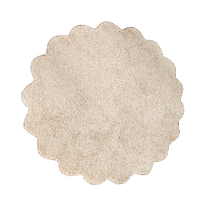 Rond wasbaar vloerkleed - Puck Beige