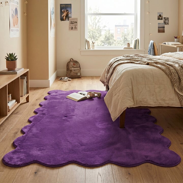 Wasbaar vloerkleed - Puck Paars