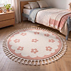 Rond wasbaar kindervloerkleed - Moos Flower Roze  - thumbnail