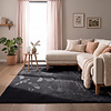 Zacht laagpolig vloerkleed - Cozy Zwart  - thumbnail