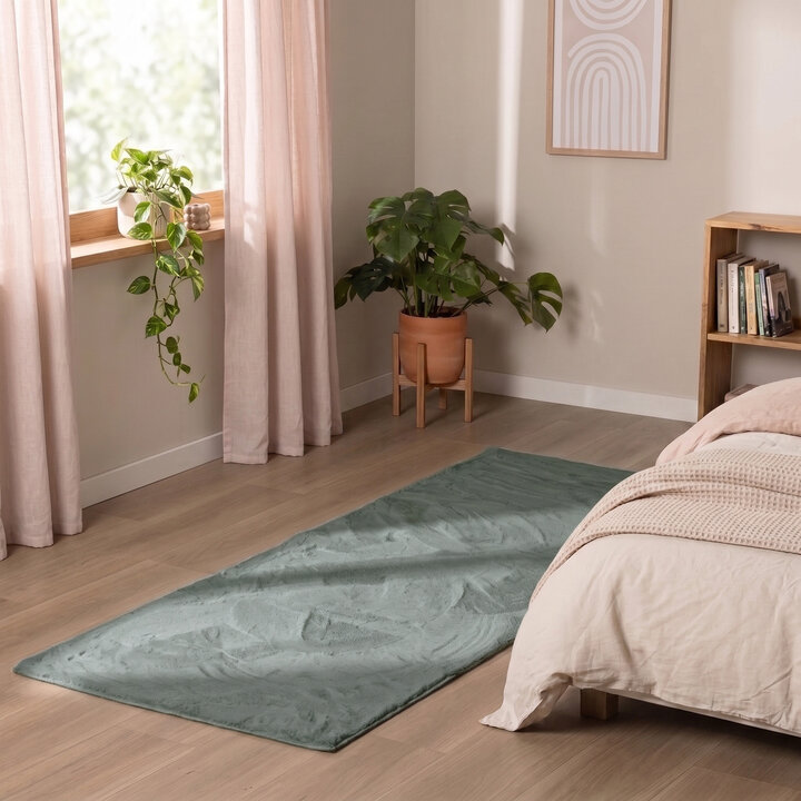 Zacht laagpolige Loper - Cozy Groen