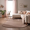 Zacht laagpolig vloerkleed - Cozy Ripple Taupe - thumbnail