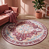 Rond Vintage vloerkleed - Azara Rood - thumbnail