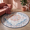 Rond Vintage vloerkleed - Azara Lichtblauw - thumbnail