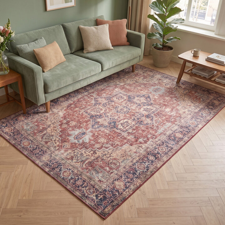 Vintage vloerkleed - Lugan Rood