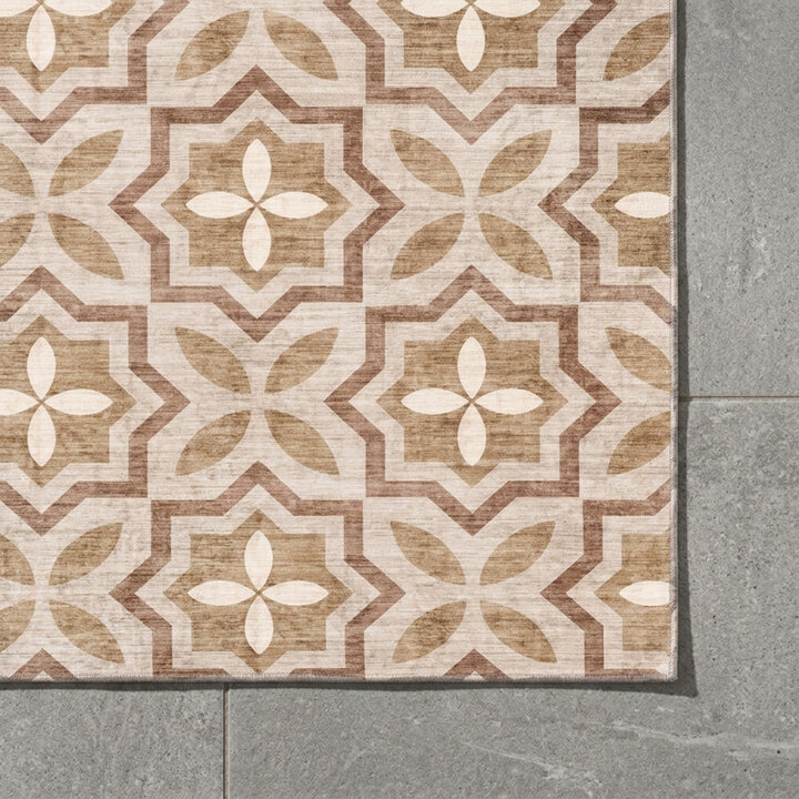 Geometrisch buitenkleed - Mosaic Medina Terracotta
