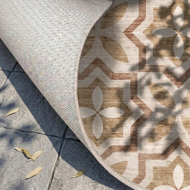 Geometrisch buitenkleed - Mosaic Medina Terracotta