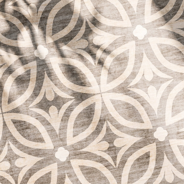 Geometrisch buitenkleed - Mosaic Petal Creme