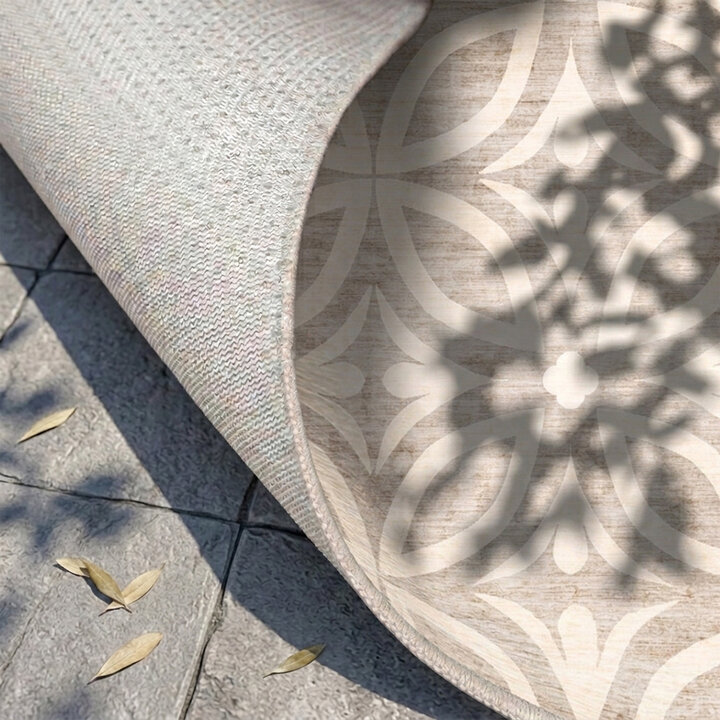 Geometrisch buitenkleed - Mosaic Petal Creme