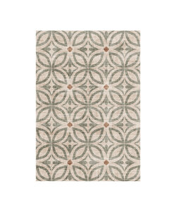 Geometrisch buitenkleed - Mosaic Petal Groen