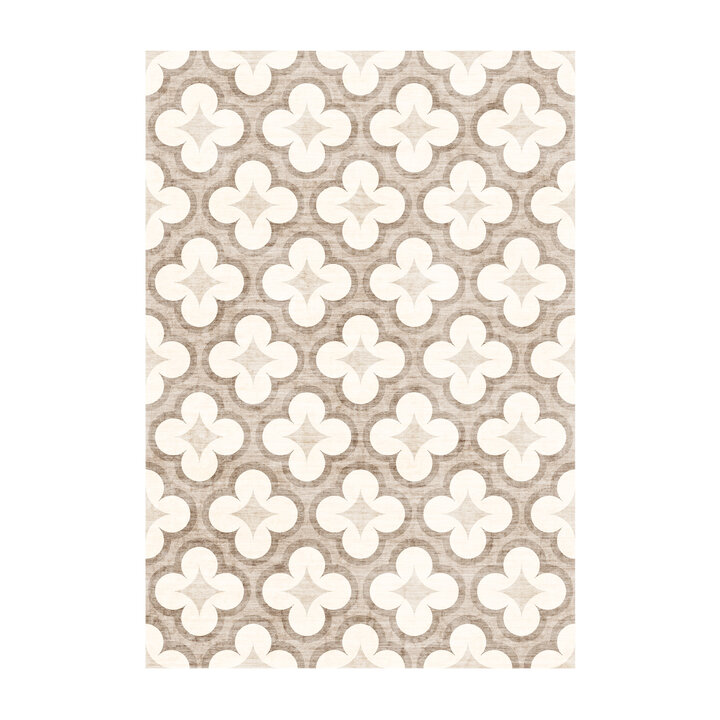 Geometrisch buitenkleed - Mosaic Clover Creme