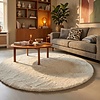 Rond Hoogpolig vloerkleed - Comfy Supreme Wit - thumbnail