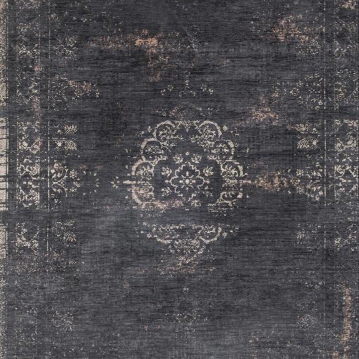 Vintage vloerkleed - The Fading World Mineral Black 8263