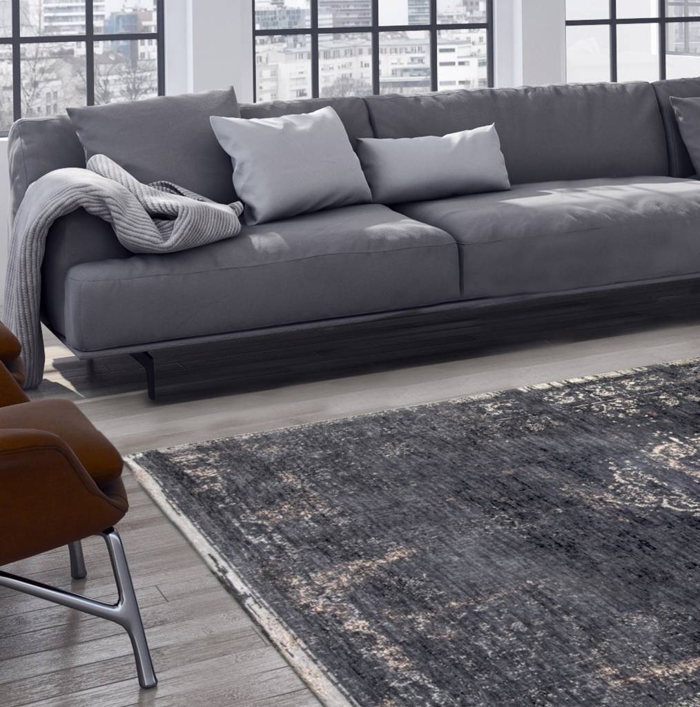 Vintage vloerkleed - The Fading World Mineral Black 8263 - sfeer