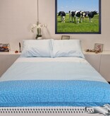 Sofiben dekbedovertrek met doorlopende rits over 3 zijden, dessin Atlantis, katoenmenging (70% katoen / 30% polyester),  200 x 220 cm met 2 kussenslopen