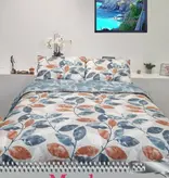 Sofiben dekbedovertrek met doorlopende rits over 3 zijden, katoenmenging,  afm.  140 x 200 cm   met 1 kussensloop.