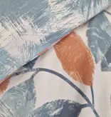 Sofiben dekbedovertrek met doorlopende rits over 3 zijden, dessin Maple, afm.  240 x 220 cm met 2 kussenslopen.