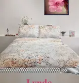 Sofiben dekbedovertrek met een doorlopende rits over 3 zijden, dessin Lynde, afm. 240 x 200 cm , 300TC katoensatijn met 2 kussenslopen