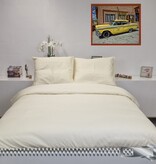 Sofiben dekbedovertrek met doorlopende rits over 3 zijden, hotellinnen Vanille, afm. 260 x 220 cm, 300TC katoensatijn met 2 kussenslopen