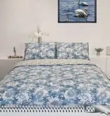 Sofiben dekbedovertrek met doorlopende rits over 3 zijden, Chrysante, katoenmenging, afm. 140 x 200 cm met 1 kussensloop.