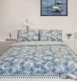 Sofiben dekbedovertrek met doorlopende rits over 3 zijden, Chrysante, katoenmenging, afm. 200x 220 cm  met 2 kussenslopen