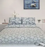 Sofiben dekbedovertrek met doorlopende rits over 3 zijden, Chrysante, katoenmenging, afm. 200x 220 cm  met 2 kussenslopen