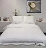 Sofiben, het dekbedovertrek met een doorlopende rits over 3 zijden, hotellinnen White , afm. 160 x 220 cm, 300TC katoensatijn met 1 kussensloop