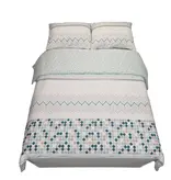 Sofiben, het dekbedovertrek met een doorlopende rits over 3 zijden, dessin Mint  afm. 140 x 220 cm, 200TC Percale katoen met 1 kussensloop