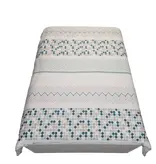 Sofiben, het dekbedovertrek met een doorlopende rits over 3 zijden, dessin Mint  afm. 260 x 220 cm, 200TC Percale katoen met 2 kussenslopen