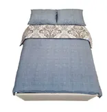 Sofiben dekbedovertrek met doorlopende rits over 3 zijden,Jaida  katoenmenging, afm. 140 x 200 cm met 1 kussensloop