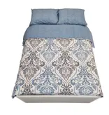 Sofiben dekbedovertrek met doorlopende rits over 3 zijden,Jaida  katoenmenging, afm. 140 x 200 cm met 1 kussensloop