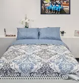 Sofiben dekbedovertrek met doorlopende rits over 3 zijden,Jaida  katoenmenging, afm. 240 x 200 cm met 2 kussenslopen