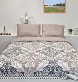 Sofiben dekbedovertrek met doorlopende rits over 3 zijden,Kaley  katoenmenging, afm. 140 x 200 cm met 1 kussensloop