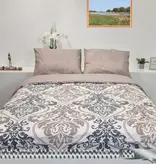 Sofiben dekbedovertrek met doorlopende rits over 3 zijden,Kaley  katoenmenging, afm. 140 x 220 cm met 1 kussensloop