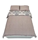 Sofiben dekbedovertrek met doorlopende rits over 3 zijden,Kaley  katoenmenging, afm. 200 x 200 cm met  2 kussenslopen