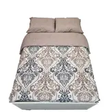 Sofiben dekbedovertrek met doorlopende rits over 3 zijden,Kaley  katoenmenging, afm. 240 x 200 cm   met  2 kussenslopen