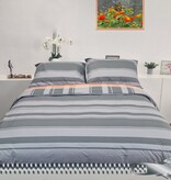 Sofiben dekbedovertrek met doorlopende rits over 3 zijden, Checks Red, katoenmenging, afm. 140 x 220 cm met 1 kussensloop.