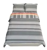 Sofiben dekbedovertrek met doorlopende rits over 3 zijden, Checks Red, katoenmenging, afm. 240 x 220 cm met 2 kussenslopen