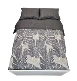 Sofiben dekbedovertrek met doorlopende rits over 3 zijden, Jamila  katoenmenging, afm. 160 x 220 cm met 1 kussensloop