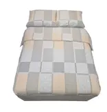 Sofiben dekbedovertrek met doorlopende rits over 3 zijden, dessin Lux,   Flanel afm. 140 cm x 220 cm met 1 kussensloop